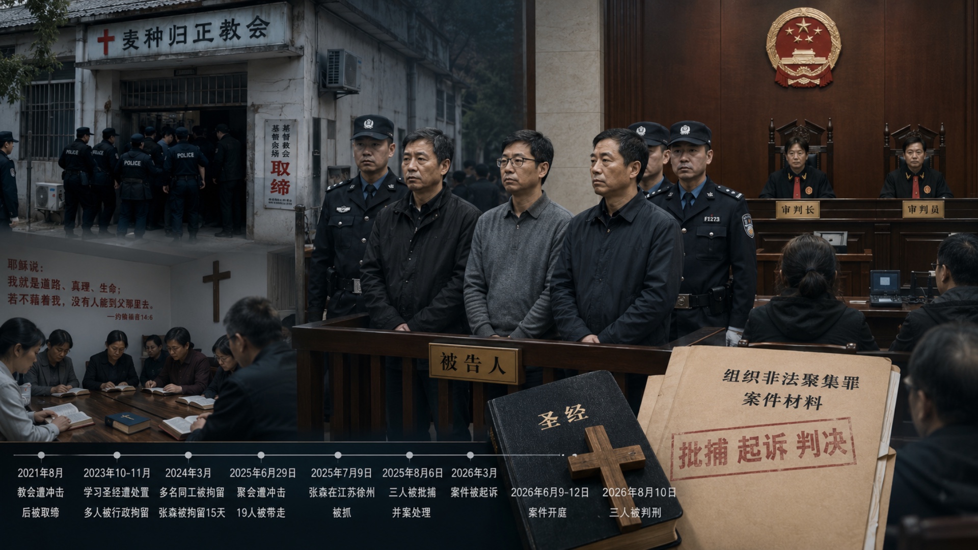 从行政拘留到刑事判决:阜阳麦种归正教会三名牧者同工获刑,一场家庭聚会如何走完刑罚链条