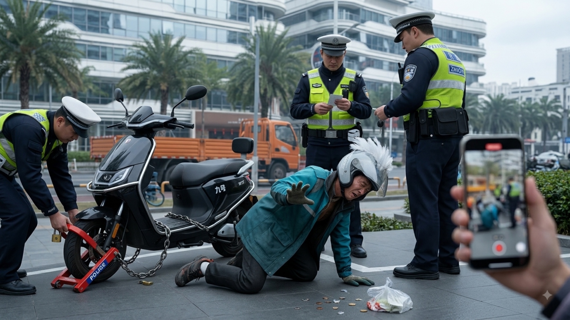 尊严碎裂在交警轮下:外卖员“跪地求生”折射中共暴政下的民生危机