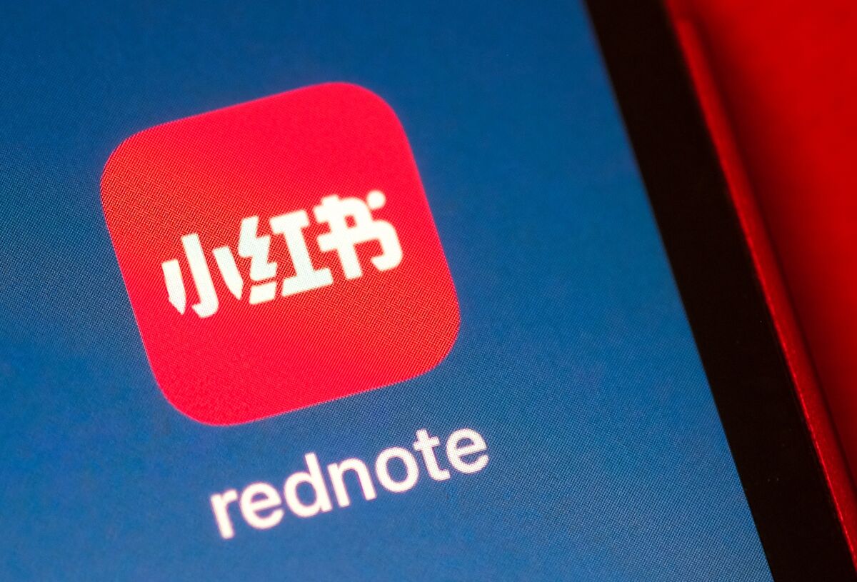 RedNote/小红书应用图标。资料图来源:Bloomberg