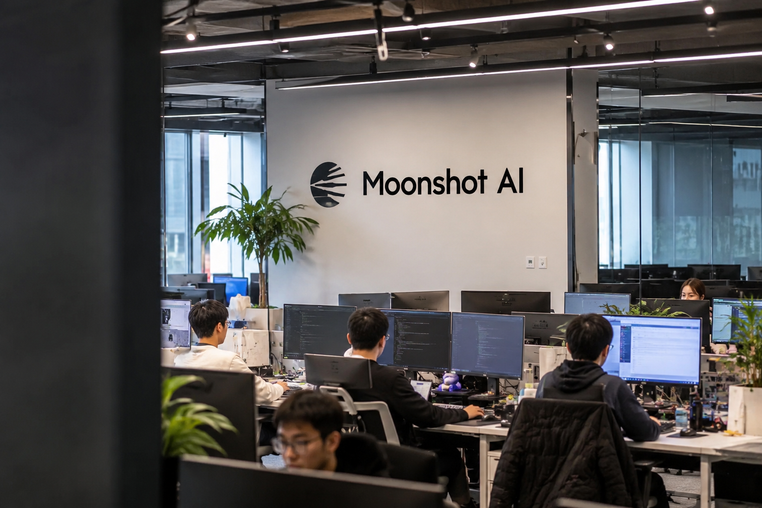 月之暗面办公区资料图,AI企业成为中国新一轮上市热点|来源:Invezz