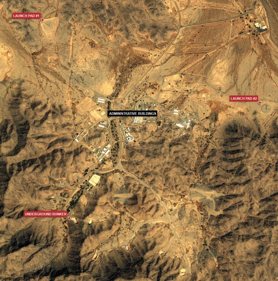 沙特Al-Watah战略导弹基地卫星资料图。沙特与中国弹道导弹合作可追溯至上世纪80年代｜来源：GlobalSecurity
