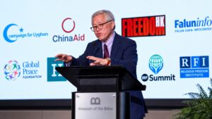北京锡安教会牧师金明日2026年9月16日在华盛顿论坛发言|来源:ChinaAid / Joshua Wang