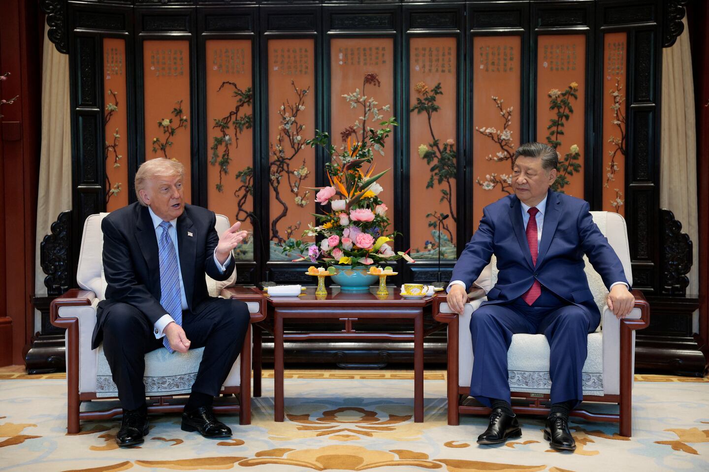 习近平2026年5月在中南海会见特朗普期间，资料图｜来源：自由亚洲电台