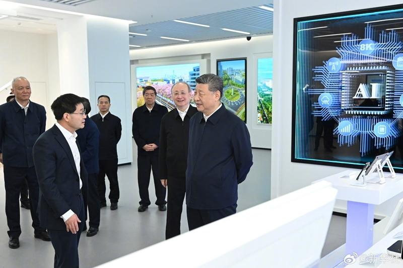 习近平在北京考察科技创新工作。资料图，新华社｜来源：中华人民共和国生态环境部转载中国政府网/新华社