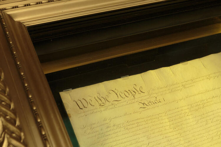 美国国家档案馆保存的《美国宪法》原件|来源:U.S. National Archives