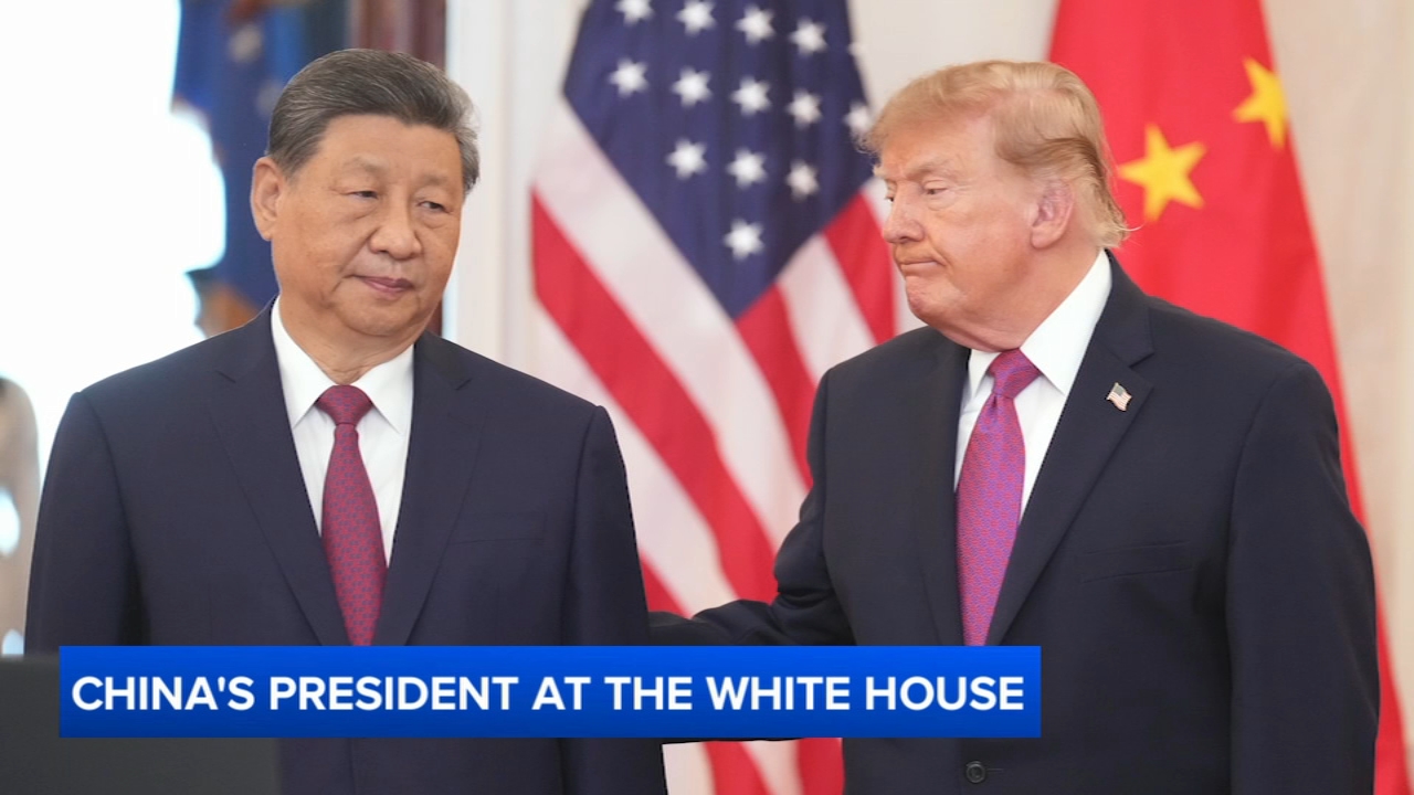 9月24日,习近平与特朗普在白宫会面|来源:ABC7