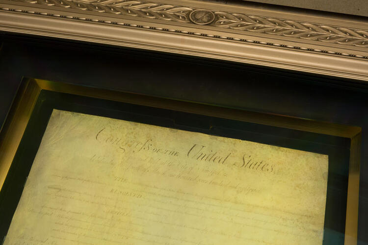 美国国家档案馆保存的《权利法案》原件|来源:U.S. National Archives
