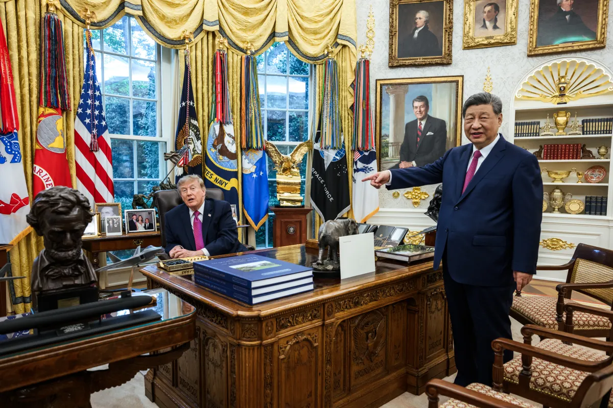 2026年9月24日,美国总统特朗普与中国国家主席习近平在白宫椭圆形办公室会谈|来源:The White House / Joyce N. Boghosian