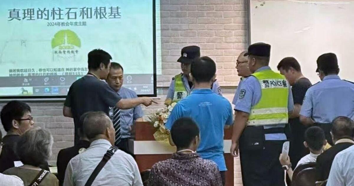 成都秋雨圣约教会此前遭警方冲击资料图|来源:自由亚洲电台